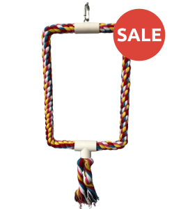 Parrot-Supplies Colourful Rope Rectangle Parrot Swing Toy